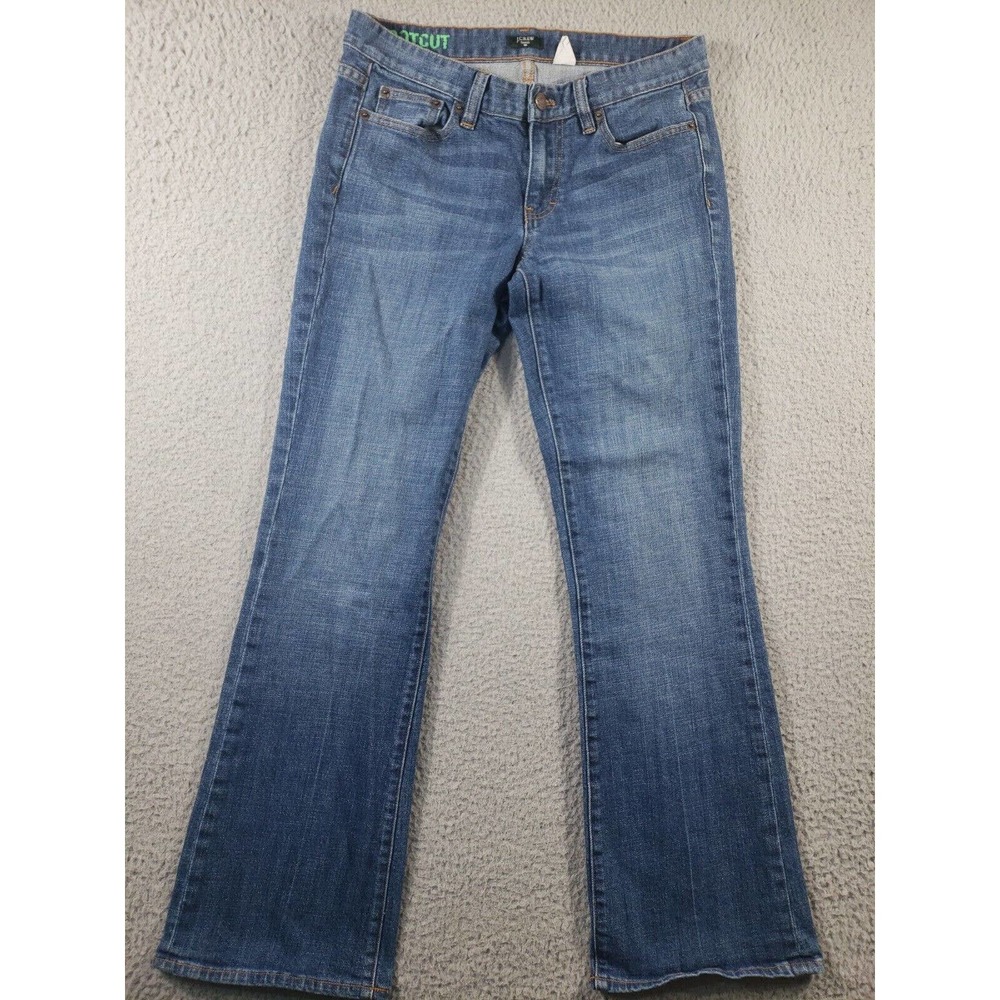 J Crew Jeans Women's 29 S Blue Denim Bootcut Cotton Stretch Medium Wash 29x30